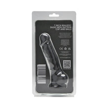 Load image into Gallery viewer, loving-joy-7-inch-realistic-silicone-dildo-with-suction-cup-and-balls-black
