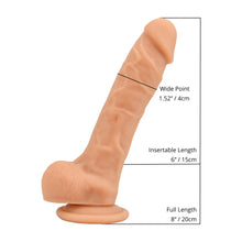 Load image into Gallery viewer, loving-joy-8-inch-realistic-silicone-dildo-with-suction-cup-and-balls-vanilla
