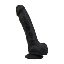 Load image into Gallery viewer, loving-joy-8-inch-realistic-silicone-dildo-with-suction-cup-and-balls-black
