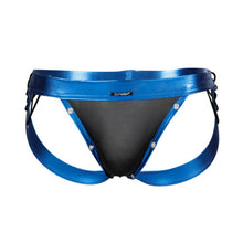 Load image into Gallery viewer, c4m-desire-jockstrap-blue-leatherette-medium
