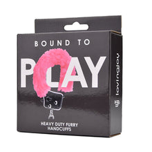 Load image into Gallery viewer, bound-to-play-heavy-duty-furry-handcuffs-pink
