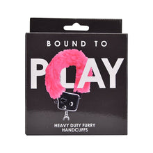 Load image into Gallery viewer, bound-to-play-heavy-duty-furry-handcuffs-pink

