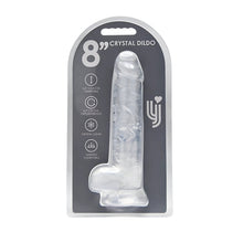 Load image into Gallery viewer, loving-joy-8-inch-dildo-with-balls-clear
