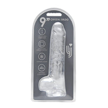 Load image into Gallery viewer, loving-joy-9-inch-dildo-with-balls-clear
