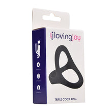 Load image into Gallery viewer, loving-joy-silicone-triple-cock-ring
