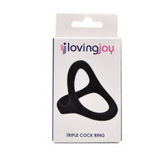 Load image into Gallery viewer, loving-joy-silicone-triple-cock-ring
