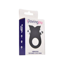 Load image into Gallery viewer, loving-joy-silicone-vibrating-textured-cock-ring
