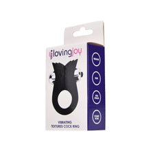Load image into Gallery viewer, loving-joy-silicone-vibrating-textured-cock-ring
