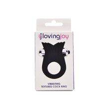 Load image into Gallery viewer, loving-joy-silicone-vibrating-textured-cock-ring
