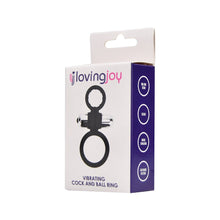 Load image into Gallery viewer, loving-joy-silicone-vibrating-cock-and-ball-ring
