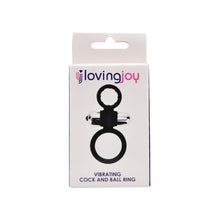 Load image into Gallery viewer, loving-joy-silicone-vibrating-cock-and-ball-ring
