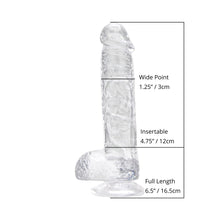 Load image into Gallery viewer, loving-joy-6-inch-dildo-with-balls-clear
