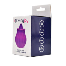 Load image into Gallery viewer, loving-joy-rose-licking-clitoral-vibrator-purple
