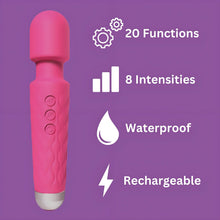 Load image into Gallery viewer, loving-joy-20-function-wand-vibrator-pink

