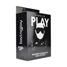 Load image into Gallery viewer, bound-to-play-beginners-bondage-kit-black-8-piece
