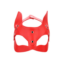 Load image into Gallery viewer, bound-to-play-kitty-cat-face-mask-red
