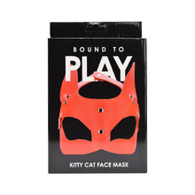 Load image into Gallery viewer, bound-to-play-kitty-cat-face-mask-red
