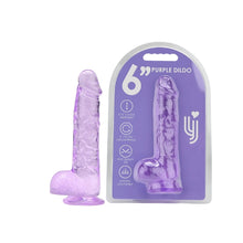 Load image into Gallery viewer, loving-joy-6-inch-dildo-with-balls-purple
