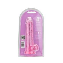 Load image into Gallery viewer, loving-joy-8-inch-dildo-with-balls-pink
