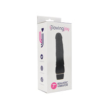 Load image into Gallery viewer, loving-joy-7-inch-realistic-vibrator-black
