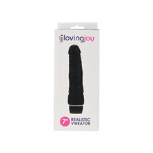 Load image into Gallery viewer, loving-joy-7-inch-realistic-vibrator-black
