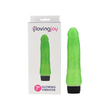 Load image into Gallery viewer, loving-joy-7-inch-realistic-vibrator-glow-in-the-dark
