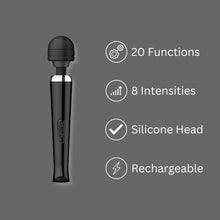 Load image into Gallery viewer, loving-joy-rechargeable-magic-wand-vibrator-black
