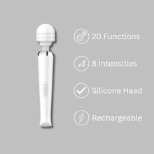 Load image into Gallery viewer, loving-joy-rechargeable-magic-wand-vibrator-white
