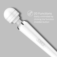 Load image into Gallery viewer, loving-joy-rechargeable-magic-wand-vibrator-white
