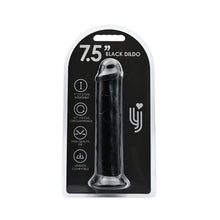 Load image into Gallery viewer, loving-joy-7-5-inch-suction-cup-dildo-black
