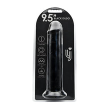 Load image into Gallery viewer, loving-joy-9-5-inch-suction-cup-dildo-black
