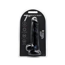 Load image into Gallery viewer, loving-joy-7-inch-dildo-with-balls-black
