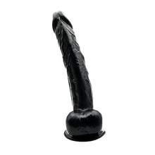 Load image into Gallery viewer, loving-joy-11-inch-dildo-with-balls-black
