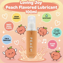 Load image into Gallery viewer, loving-joy-peach-flavoured-lubricant-100ml
