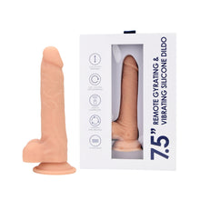 Load image into Gallery viewer, loving-joy-7-5-remote-gyrating-vibrating-silicone-dildo
