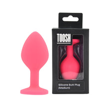 Load image into Gallery viewer, toosh-pink-silicone-butt-plug-medium
