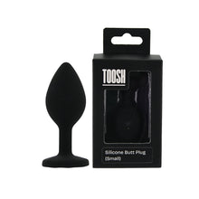 Load image into Gallery viewer, toosh-black-silicone-butt-plug-small
