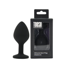 Load image into Gallery viewer, toosh-black-silicone-butt-plug-medium
