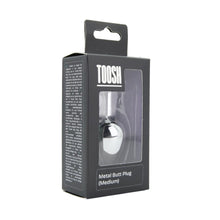 Load image into Gallery viewer, toosh-silver-metal-butt-plug-medium-clear-stone
