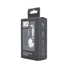 Load image into Gallery viewer, toosh-silver-metal-butt-plug-medium-clear-stone
