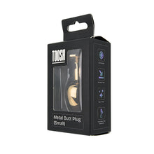 Load image into Gallery viewer, toosh-gold-metal-butt-plug-small-clear-stone
