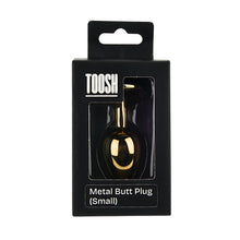 Load image into Gallery viewer, toosh-gold-metal-butt-plug-small-clear-stone
