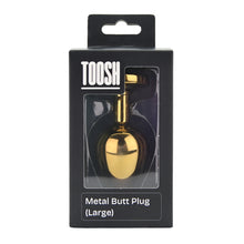 Load image into Gallery viewer, toosh-gold-metal-butt-plug-large-clear-stone
