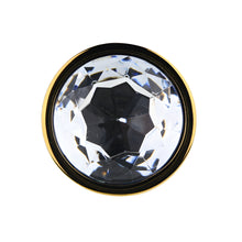 Load image into Gallery viewer, toosh-gold-metal-butt-plug-large-clear-stone
