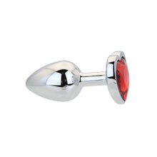 Load image into Gallery viewer, toosh-heart-shaped-silver-with-red-stone-small
