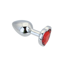 Load image into Gallery viewer, toosh-heart-shaped-silver-with-red-stone-small
