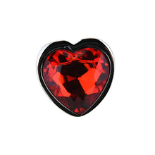 Load image into Gallery viewer, toosh-heart-shaped-silver-with-red-stone-small
