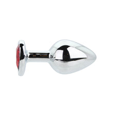 Load image into Gallery viewer, toosh-heart-shaped-silver-with-red-stone-medium
