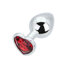 Load image into Gallery viewer, toosh-heart-shaped-silver-with-red-stone-medium

