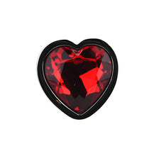 Load image into Gallery viewer, toosh-heart-shaped-silver-with-red-stone-medium
